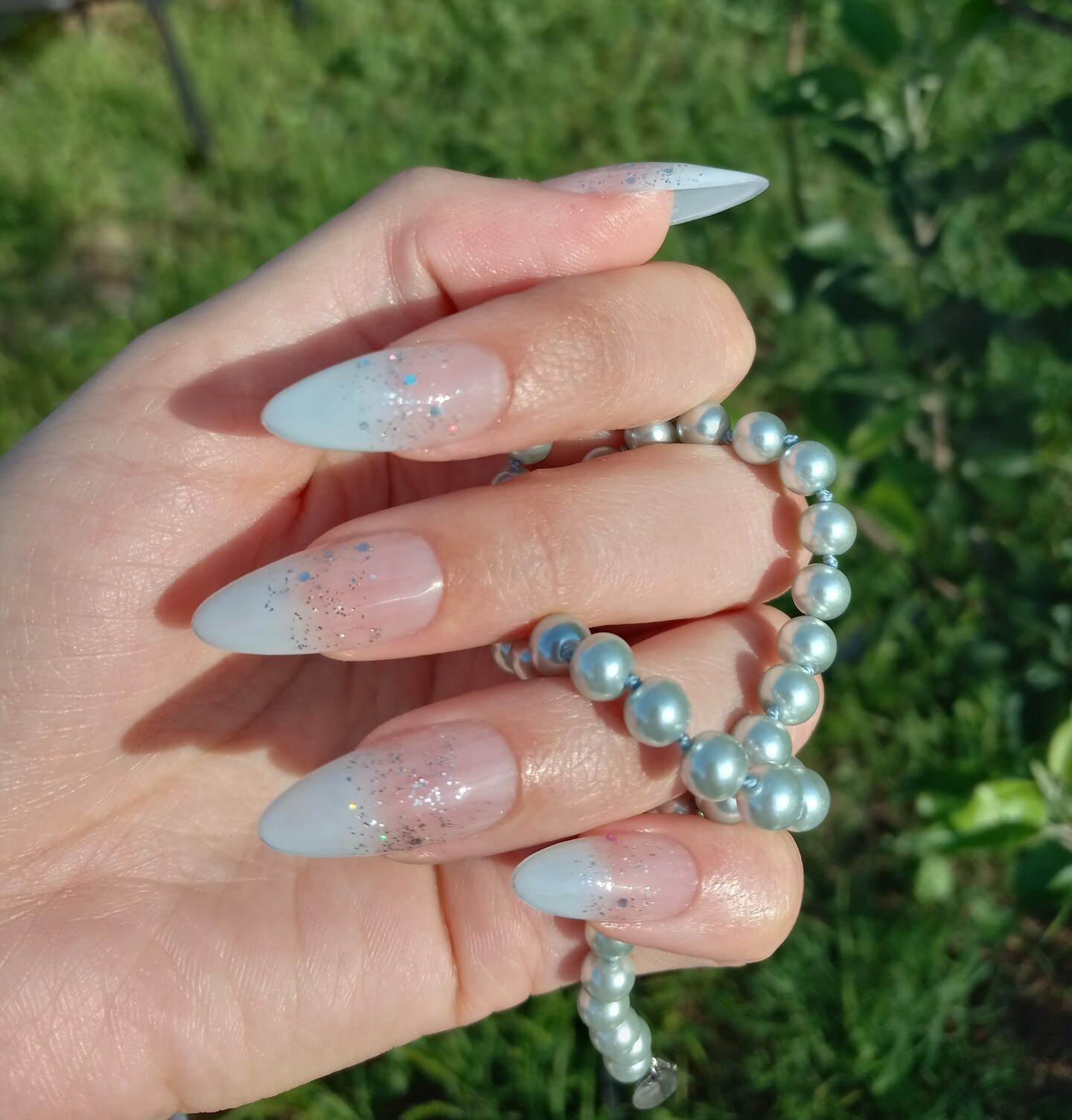 Baby Blue Stiletto Nails : r/Nails